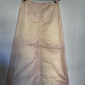 Maxi long women lined skirt ivory/ light pink W 26” L 40” size XS by Impulse